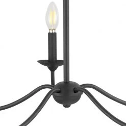 Pacolet 28 in. 5-Light Textured Black Farmhouse Circle Chandelier for Dining Room by Progress Lighting -Progress Lighting Shop textured black progress lighting chandeliers p400233 031 1f 1000