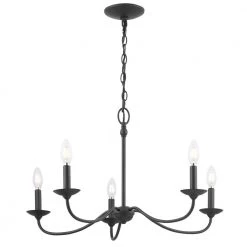 Pacolet 28 in. 5-Light Textured Black Farmhouse Circle Chandelier for Dining Room by Progress Lighting -Progress Lighting Shop textured black progress lighting chandeliers p400233 031 44 1000