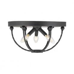 Pacolet 14.75 in. 3-Light Textured Black Flushmount by Progress Lighting -Progress Lighting Shop textured black progress lighting flush mount lights p350176 031 44 1000