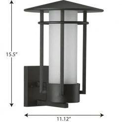Exton Collection 1-Light Textured Black Etched Seeded Glass Modern Outdoor Large Wall Lantern Light by Progress Lighting 8 Exton Collection 1-Light Textured Black Etched Seeded Glass Modern Outdoor Large Wall Lantern Light by Progress Lighting -Progress Lighting Shop textured black progress lighting outdoor pendant lights p560274 031 4f 1000
