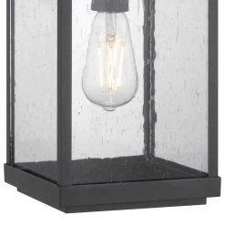 Park Court 19 in. 1-Light Textured Black Traditional Outdoor Wall Lantern with Clear Seeded Glass by Progress Lighting -Progress Lighting Shop textured black progress lighting outdoor sconces p560154 031 1f 1000
