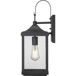Park Court 19 in. 1-Light Textured Black Traditional Outdoor Wall Lantern with Clear Seeded Glass by Progress Lighting -Progress Lighting Shop textured black progress lighting outdoor sconces p560154 031 4f 1000