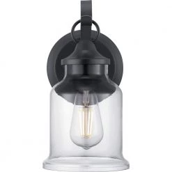 Lindberry 1-Light 11.5 in. Textured Black Outdoor Wall Lantern with Clear Glass by Progress Lighting -Progress Lighting Shop textured black progress lighting outdoor sconces p560225 031 fa 1000