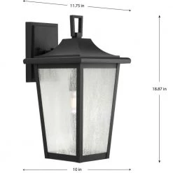 Padgett 1-Light Textured Black Hardwired Outdoor Wall Lantern Sconce with Clear Seeded Glass Shade by Progress Lighting -Progress Lighting Shop textured black progress lighting outdoor sconces p560309 031 1f 1000