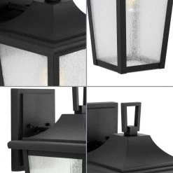 Padgett 1-Light Textured Black Hardwired Outdoor Wall Lantern Sconce with Clear Seeded Glass Shade by Progress Lighting -Progress Lighting Shop textured black progress lighting outdoor sconces p560309 031 4f 1000