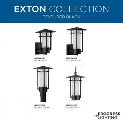 Exton 1-Light Textured Black Modern Outdoor Post Lantern Light by Progress Lighting -Progress Lighting Shop textured black progress lighting post light sets p540097 031 1f 1000