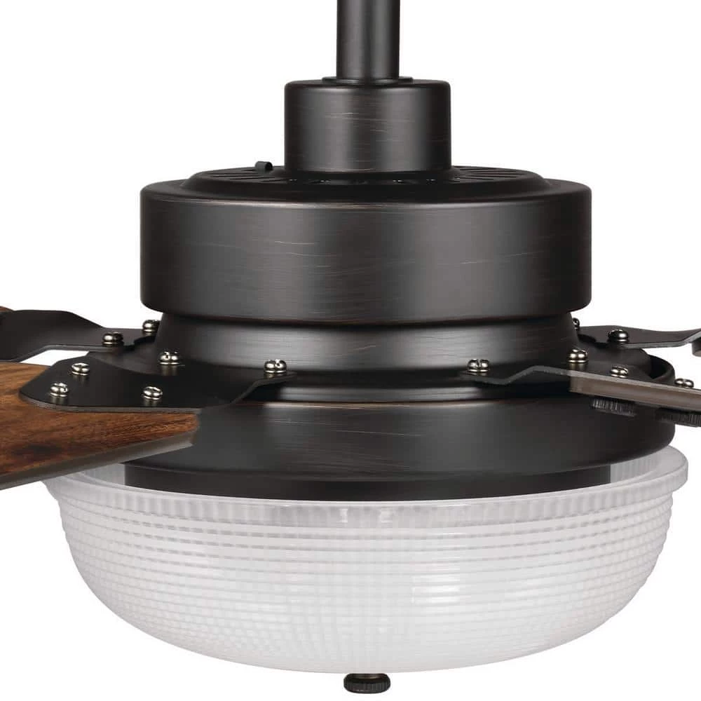 Archie 52 in. Integrated LED Indoor Venetian Bronze Dual Mount Ceiling Fan with Light Kit and Remote Control by Progress Lighting 4 Archie 52 in. Integrated LED Indoor Venetian Bronze Dual Mount Ceiling Fan with Light Kit and Remote Control by Progress Lighting - Image 2