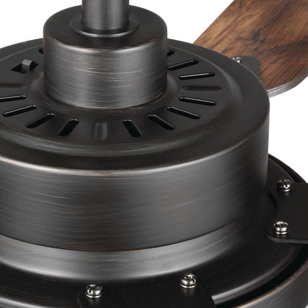 Archie 52 in. Integrated LED Indoor Venetian Bronze Dual Mount Ceiling Fan with Light Kit and Remote Control by Progress Lighting 6 Archie 52 in. Integrated LED Indoor Venetian Bronze Dual Mount Ceiling Fan with Light Kit and Remote Control by Progress Lighting - Image 4