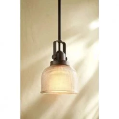 Archie Collection 1-Light Venetian Bronze Mini Pendant with Clear Prismatic Glass by Progress Lighting -Progress Lighting Shop venetian bronze progress lighting pendant lights p5173 74 1d 1000
