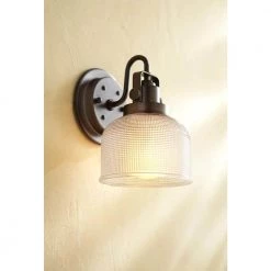 Archie Collection 1-Light Venetian Bronze Clear Double Prismatic Glass Coastal Bath Vanity Light by Progress Lighting 19 Archie Collection 1-Light Venetian Bronze Clear Double Prismatic Glass Coastal Bath Vanity Light by Progress Lighting -Progress Lighting Shop venetian bronze progress lighting wall sconces p2989 74 1d 1000