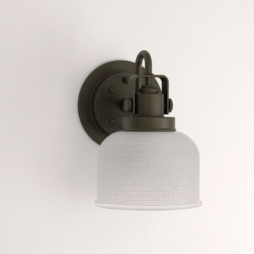 Archie Collection 1-Light Venetian Bronze Clear Double Prismatic Glass Coastal Bath Vanity Light by Progress Lighting 8 Archie Collection 1-Light Venetian Bronze Clear Double Prismatic Glass Coastal Bath Vanity Light by Progress Lighting - Image 6