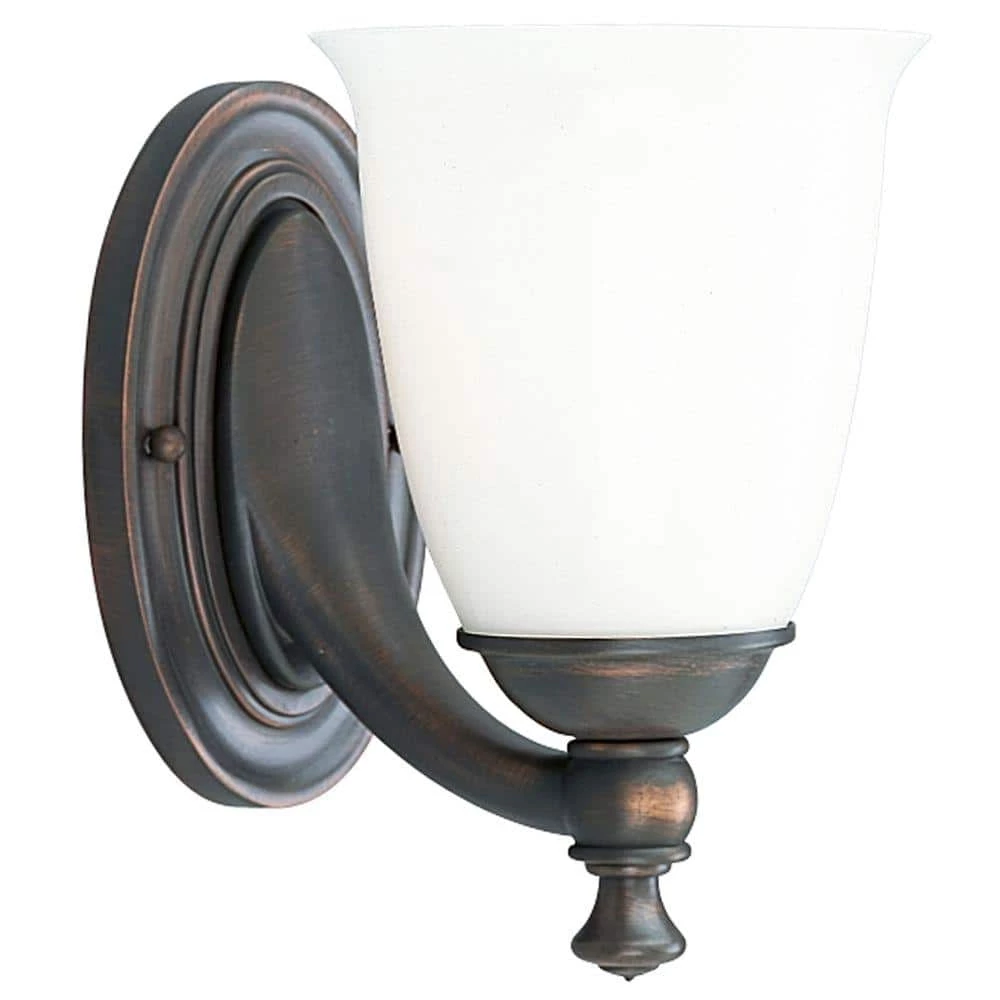 Victorian Collection 1-Light Venetian Bronze White Opal Glass Farmhouse Bath Vanity Light by Progress Lighting 3 Victorian Collection 1-Light Venetian Bronze White Opal Glass Farmhouse Bath Vanity Light by Progress Lighting