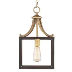 Boswell Quarter 1-Light Vintage Brass Mini-Pendant with Painted Black Distressed Wood Accents by Progress Lighting -Progress Lighting Shop vintage brass distressed black progress lighting pendant lights p500312 163 4f 1000