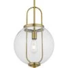 Mitchella 1-Light Vintage Brass Pendant with Clear Glass Globe Shade by Progress Lighting -Progress Lighting Shop vintage brass progress lighting chandeliers p500349 163 64 1000