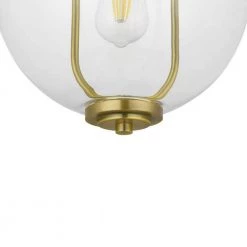 Mitchella 1-Light Vintage Brass Pendant with Clear Glass Globe Shade by Progress Lighting -Progress Lighting Shop vintage brass progress lighting chandeliers p500349 163 fa 1000