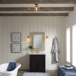 Aiken Collection 1-Light Vintage Brass Clear Glass Farmhouse Flush Mount Light by Progress Lighting -Progress Lighting Shop vintage brass progress lighting flush mount lights p350214 163 c3 1000