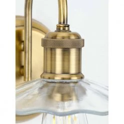 Fayette Collection 1-Light Vintage Brass Clear Glass Farmhouse Bath Vanity Light by Progress Lighting -Progress Lighting Shop vintage brass progress lighting vanity lighting p300286 163 1f 1000