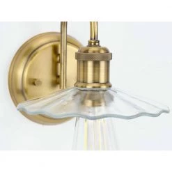 Fayette Collection 1-Light Vintage Brass Clear Glass Farmhouse Bath Vanity Light by Progress Lighting -Progress Lighting Shop vintage brass progress lighting vanity lighting p300286 163 4f 1000