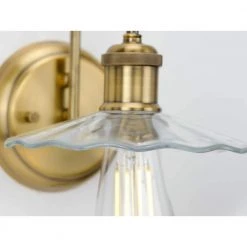 Fayette Collection 1-Light Vintage Brass Clear Glass Farmhouse Bath Vanity Light by Progress Lighting -Progress Lighting Shop vintage brass progress lighting vanity lighting p300286 163 66 1000