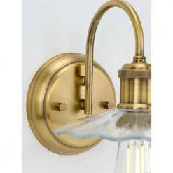 Fayette Collection 1-Light Vintage Brass Clear Glass Farmhouse Bath Vanity Light by Progress Lighting -Progress Lighting Shop vintage brass progress lighting vanity lighting p300286 163 c3 1000
