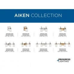 Aiken 2-Light Vintage Brass Clear Glass Vintage Wall Light by Progress Lighting -Progress Lighting Shop vintage brass progress lighting vanity lighting p300321 163 d4 1000