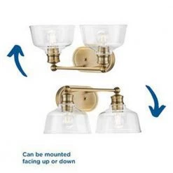 Singleton 17 in. 2-Light Vintage Brass Vanity Light with Clear Glass Shades by Progress Lighting -Progress Lighting Shop vintage brass progress lighting vanity lighting p300396 163 1f 1000
