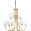 Carisa Collection 9-Light Vintage Gold Chandelier with Shade by Progress Lighting -Progress Lighting Shop vintage gold progress lighting chandeliers p400061 078 64 1000