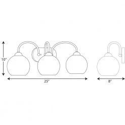 Carisa Collection 25 in. 3-Light Vintage Gold Opal Glass Mid-Century Modern Bathroom Vanity Light by Progress Lighting -Progress Lighting Shop vintage gold progress lighting vanity lighting p300086 078 31 1000