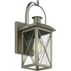 Woodcliff 1-Light 15 in. Weathered Brass Outdoor Wall Lantern with Clear Glass by Progress Lighting