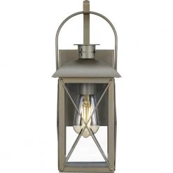 Woodcliff 1-Light 15 in. Weathered Brass Outdoor Wall Lantern with Clear Glass by Progress Lighting -Progress Lighting Shop weathered brass progress lighting outdoor sconces p560145 173 fa 1000