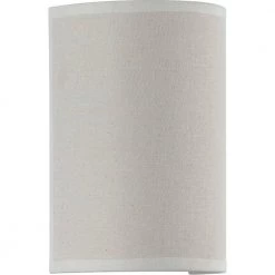 Inspire Collection 9-Watt White Linen Integrated LED Hallway Wall Sconce by Progress Lighting