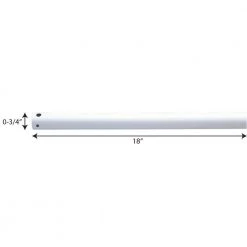 AirPro 18 in. White Extension Downrod by Progress Lighting -Progress Lighting Shop white progress lighting ceiling fan downrods p2604 30 1f 1000