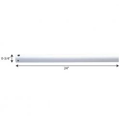 AirPro 24 in. White Extension Downrod by Progress Lighting -Progress Lighting Shop white progress lighting ceiling fan downrods p2605 30 c3 1000