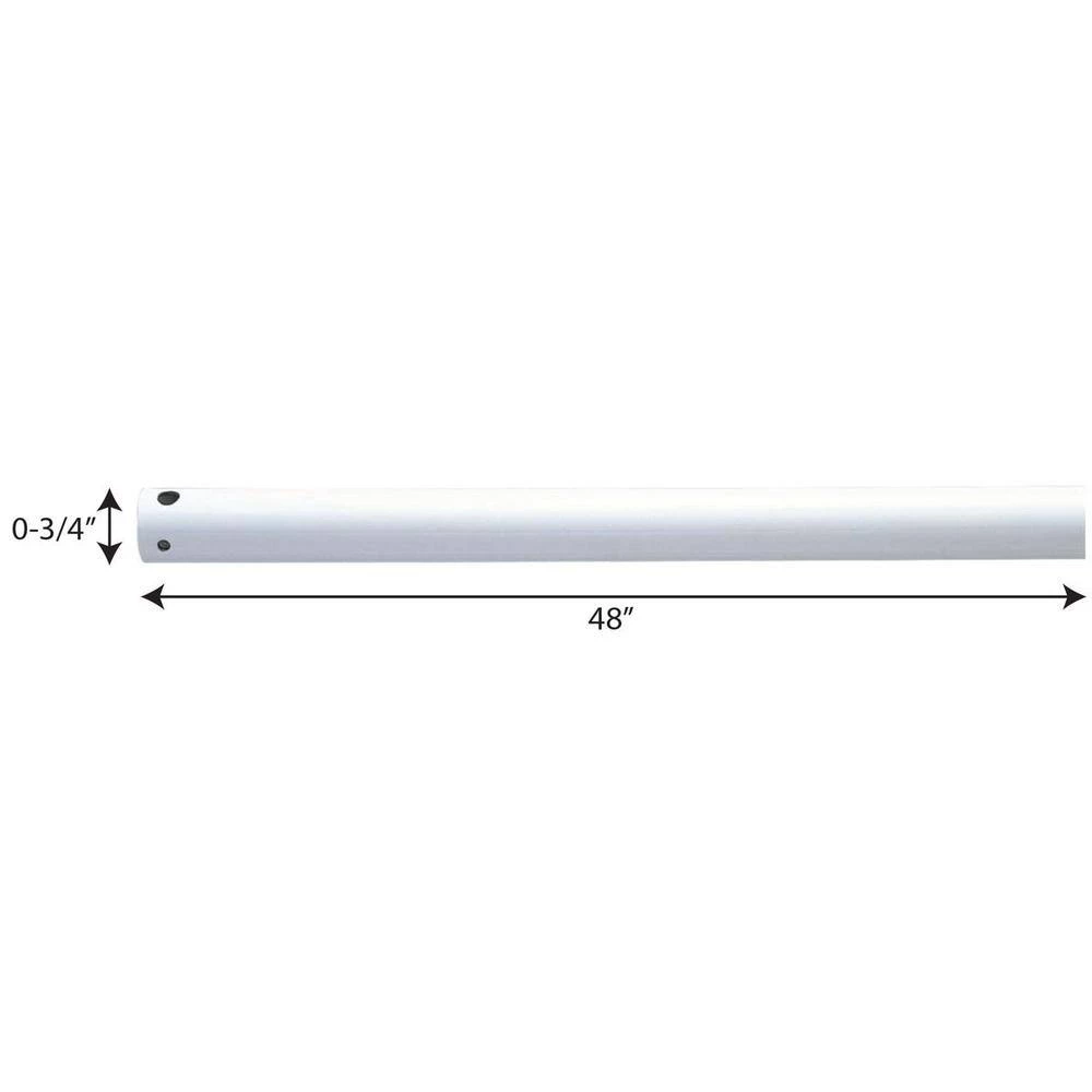 AirPro 48 in. White Extension Downrod by Progress Lighting 4 AirPro 48 in. White Extension Downrod by Progress Lighting - Image 2