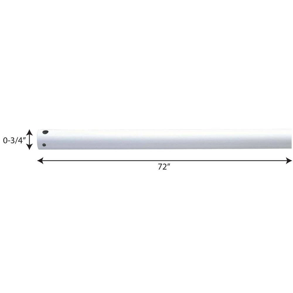 AirPro 72 in. White Extension Downrod by Progress Lighting 6 AirPro 72 in. White Extension Downrod by Progress Lighting - Image 4