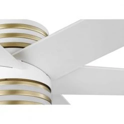 Carrollwood 56 in. Integrated LED Indoor 6-Blade Natural Cherry/White DC Motor Contemporary Ceiling Fan by Progress Lighting -Progress Lighting Shop white progress lighting ceiling fans with lights p250074 030 30 66 1000