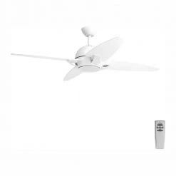 Soar Collection 54 in. LED Indoor White Minimalist Ceiling Fan with Light Kit and Remote by Progress Lighting