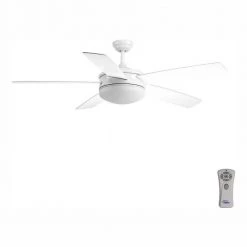 Fresno Collection 60 in. LED Indoor White Ceiling Fan with Light Kit and Remote by Progress Lighting