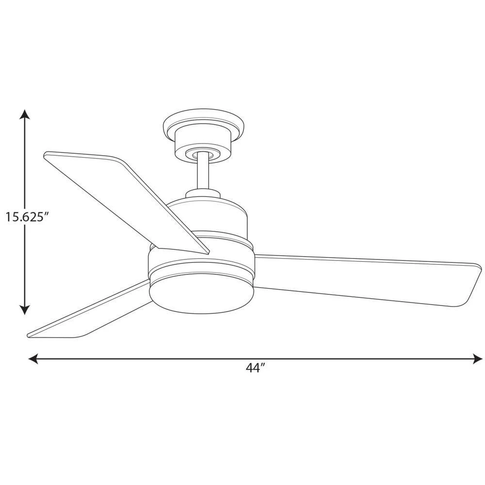 Trevina II 44 in. Integrated LED White Ceiling Fan with Light by Progress Lighting 8 Trevina II 44 in. Integrated LED White Ceiling Fan with Light by Progress Lighting - Image 6
