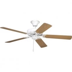 AirPro Builder 52 in. Indoor White Coastal Ceiling Fan by Progress Lighting 18 AirPro Builder 52 in. Indoor White Coastal Ceiling Fan by Progress Lighting -Progress Lighting Shop white progress lighting ceiling fans without lights p2501 30w 4f 1000