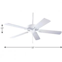 AirPro Builder 52 in. Indoor White Coastal Ceiling Fan by Progress Lighting 22 AirPro Builder 52 in. Indoor White Coastal Ceiling Fan by Progress Lighting -Progress Lighting Shop white progress lighting ceiling fans without lights p2501 30w 76 1000