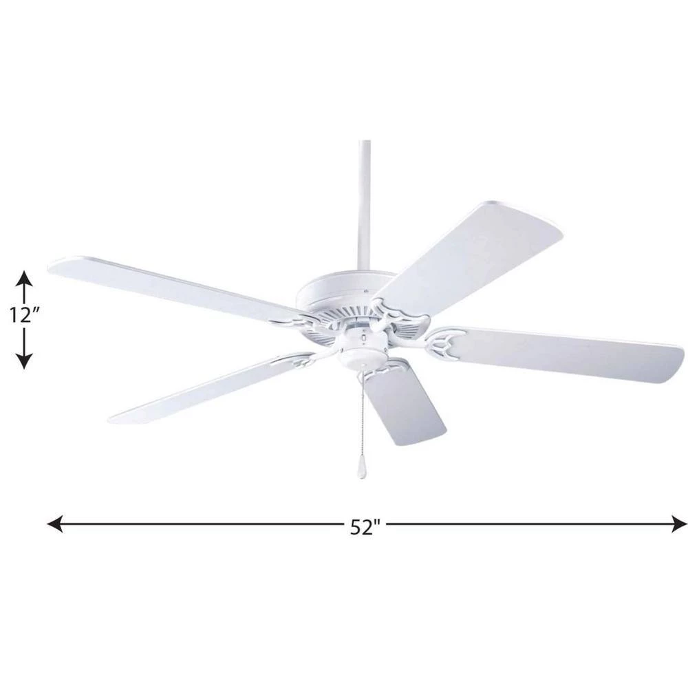 AirPro Builder 52 in. Indoor White Coastal Ceiling Fan by Progress Lighting 12 AirPro Builder 52 in. Indoor White Coastal Ceiling Fan by Progress Lighting - Image 10