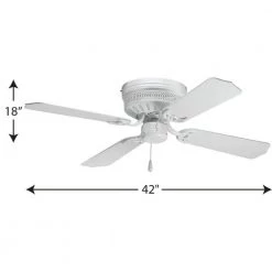 AirPro Hugger 42 in. Indoor White Ceiling Fan by Progress Lighting -Progress Lighting Shop white progress lighting ceiling fans without lights p2524 30 c3 1000