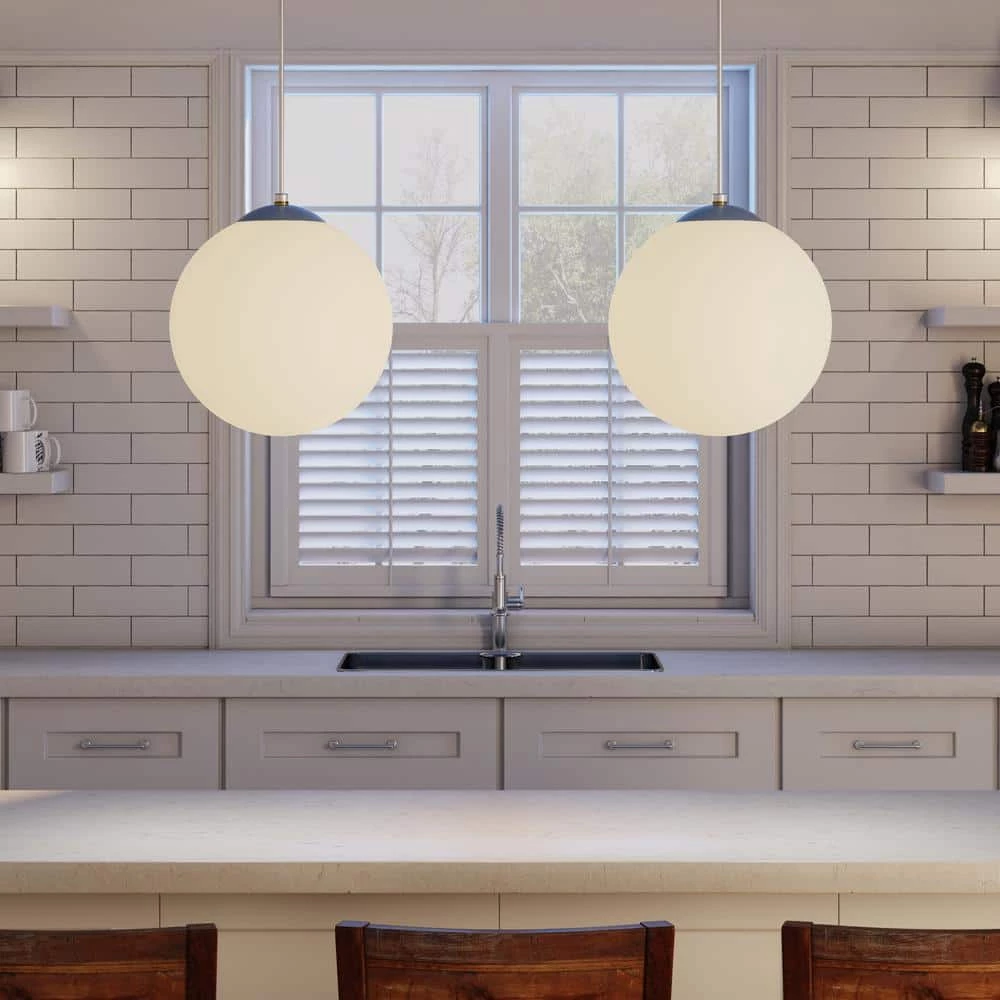 1-Light White Pendant with White Opal Glass by Progress Lighting 4 1-Light White Pendant with White Opal Glass by Progress Lighting - Image 2