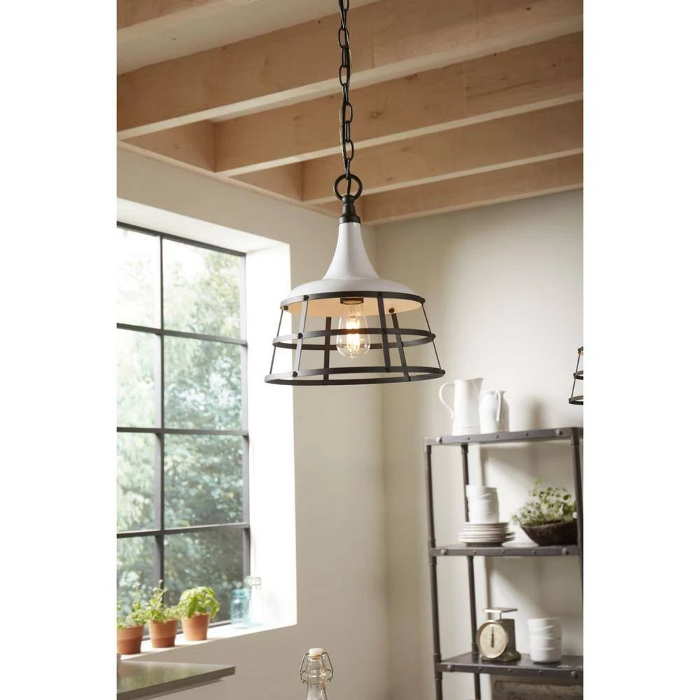 Bastille 1-Light White Pendant by Progress Lighting 4 Bastille 1-Light White Pendant by Progress Lighting - Image 2