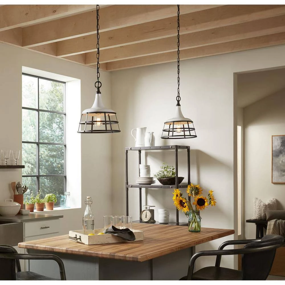 Bastille 1-Light White Pendant by Progress Lighting 11 Bastille 1-Light White Pendant by Progress Lighting - Image 9
