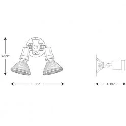 2-Light Outdoor White Flood Light by Progress Lighting -Progress Lighting Shop white progress lighting flood lights p5207 30 76 1000