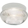 2-Light White Flush Mount with Clear Prismatic Glass by Progress Lighting -Progress Lighting Shop white progress lighting flush mount lights p3406 30 64 1000