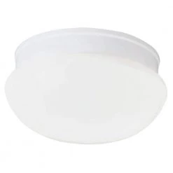 2-Light White Flush Mount with White Glass by Progress Lighting