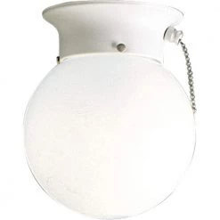 1-Light White Flushmount by Progress Lighting
